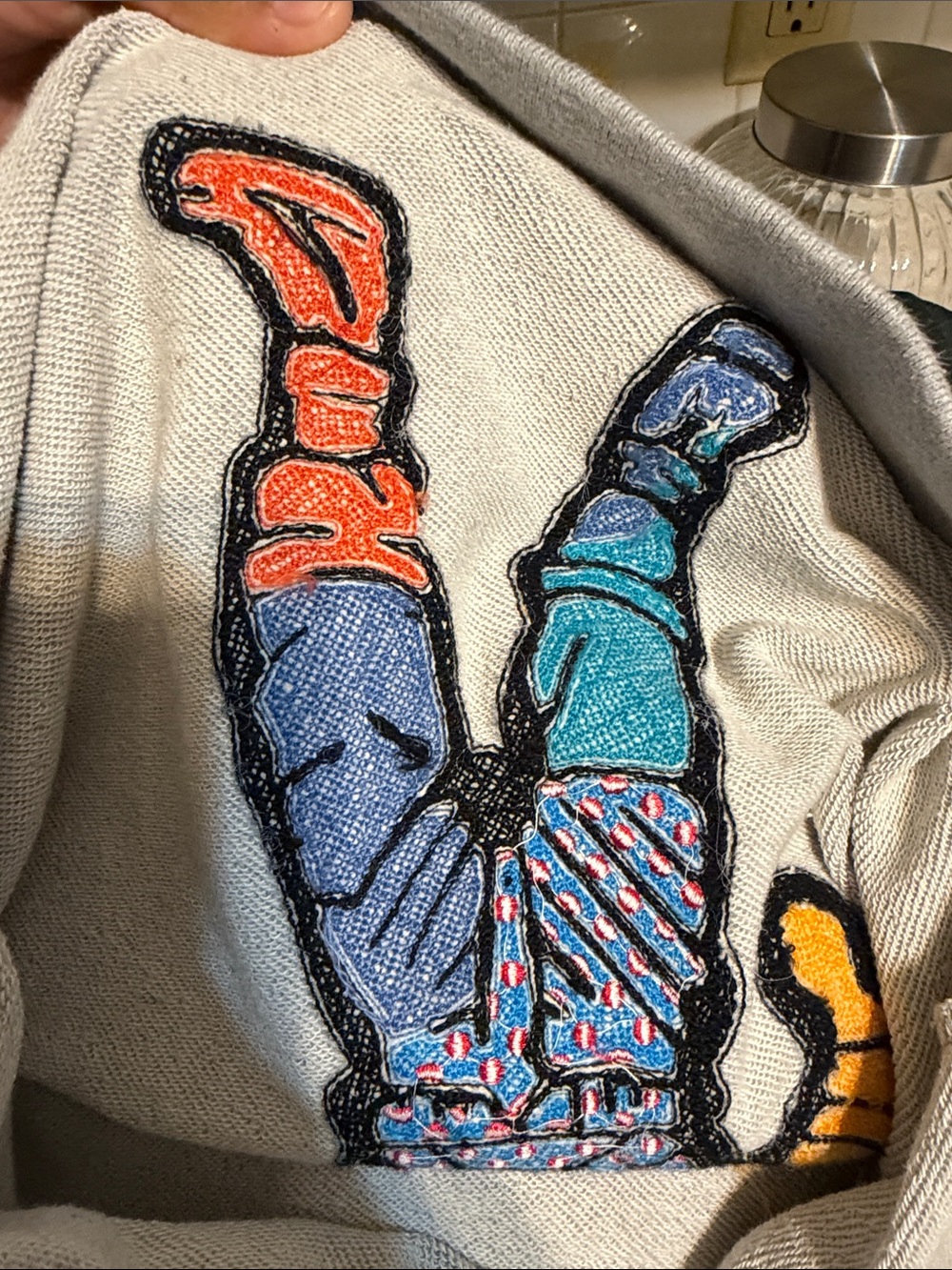 Billionaire Boys Club Grey Sweatshirt with Multicolor Astronaut Patch - Picture 8 of 8